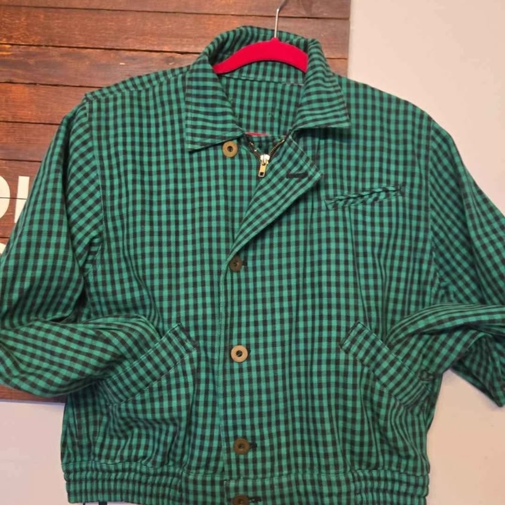 Green and Brown Checkered Jacket - Picture 2 of 3